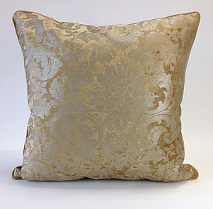 Golden Bronze Maldon Velvet Floral Pillow by Daniel Stuart Studios