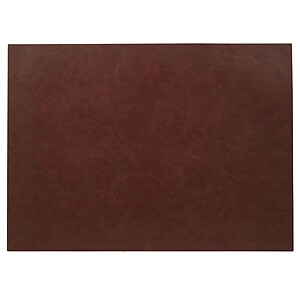 Bodrum Tanner Brown Rectangle Faux Leather Placemats - Set of 4