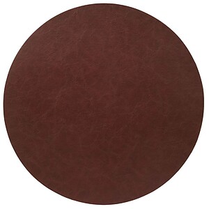 Bodrum Tanner Brown Round Faux Leather Placemats - Set of 4