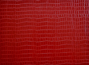 Burgundy Red Crocodile Pattern Faux Leather Rectangle Placemats