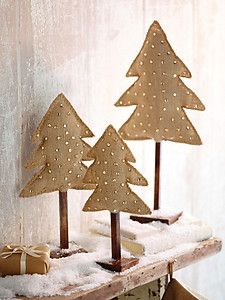 Burlap & Gem Christmas Trees