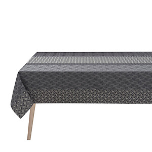 Le Jacquard Francais Caractere Enduit Grey Cotton Table Linens