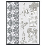 Le Jacquard Francais Carnet de Paris Bitume Cotton Tea Towel