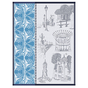 Le Jacquard Francais Carnet de Paris Seine Cotton Tea Towel