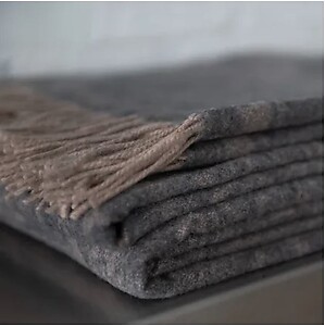 St Geneve Renata Merino Wool and Cashmere Throw Blanket