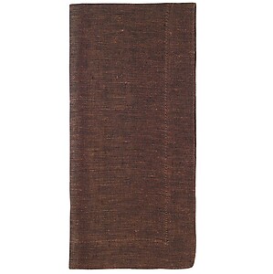 Bodrum Chambray Cocoa Brown Linen Napkins - Set of 4