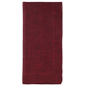 Bodrum Chambray Sangria Red Linen Napkins - Set of 4