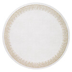 Bodrum Flare Champagne Embroidered Round Easy Care Place Mats - Set of 4