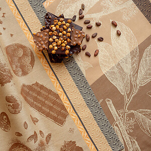 Le Jacquard Francais Chocolats Feve Brown Cotton Tea Towel