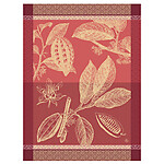 Le Jacquard Francais Chocolats Feve Pink Cotton Tea Towel