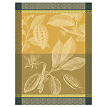 Le Jacquard Francais Chocolats Feve Yellow Cotton Tea Towel