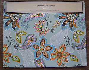 Colorful Paisley Pattern Cotton Rectangle Placemats