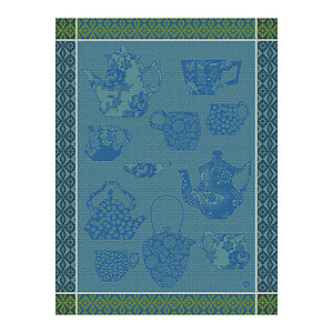 Le Jacquard Francais Comptoir du the Blue Cotton Tea Towel