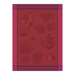 Le Jacquard Francais Comptoir du the Pink Cotton Tea Towel