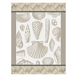 Le Jacquard Francais Coquillage Beige Cotton Tea Towel