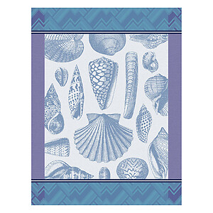 Le Jacquard Francais Coquillage Blue Cotton Tea Towel