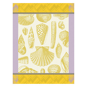 Le Jacquard Francais Coquillage Yellow Cotton Tea Towel