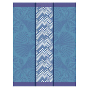 Le Jacquard Francais Coquille Blue Cotton Tea Towel