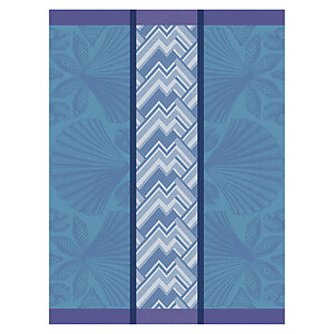 Le Jacquard Francais Coquille Blue Cotton Tea Towel