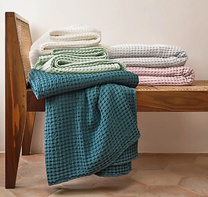 Schlossberg Stay Snow Cotton Waffle Blanket 