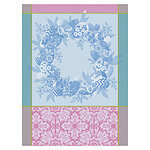 Le Jacquard Francais Couronne de Paques Blue Cotton Tea Towel