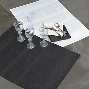 Le Jacquard Francais Cristal Black Pepper Linen Kitchen Towel