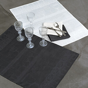 Le Jacquard Francais Cristal Dark Grey Linen Kitchen Towel