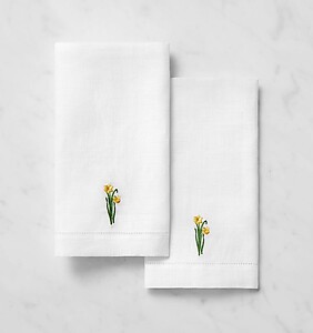 Sferra Fiorenza Floral Linen Guest Towels