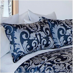St Geneve Dianora Blue Silk and Cashmere Bedding