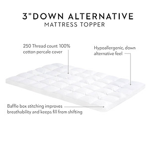 Malouf Isolus Down Alternative Mattress Topper Pad