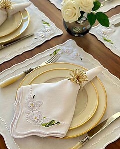 Bodrum Violeta Floral Placemats - Set of 4