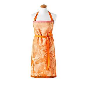 Le Jacquard Francais Equateur Orange Cotton Apron