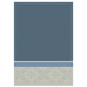 Le Jacquard Francais Essentiel Graphique Blue Cotton Hand Towel
