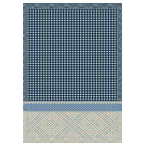 Le Jacquard Francais Essentiel Graphique Blue Cotton Hand Towel