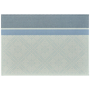 Le Jacquard Francais Essentiel Graphique Blue Coated Cotton Placemats