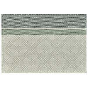 Le Jacquard Francais Essentiel Graphique Green Coated Cotton Placemats