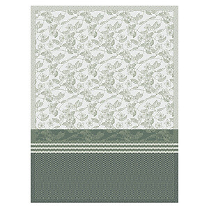 Le Jacquard Francais Essentiel Gravure Green Cotton Tea Towel