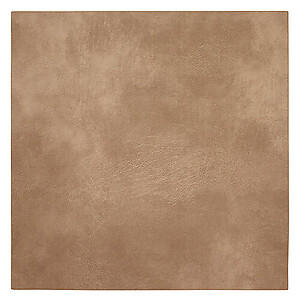 Bodrum Tanner Beige Square Faux Leather Placemats - Set of 4