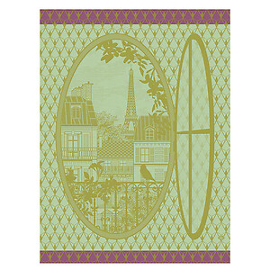 Le Jacquard Francais Fenetre sur Paris Maple Cotton Tea Towel