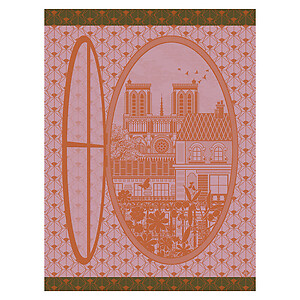 Le Jacquard Francais Fenetre sur Paris Nasturtium Cotton Tea Towel