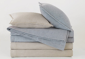Cotton Flannel Blankets & Shams - De Medici Brera