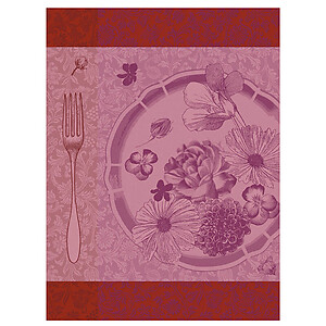 Le Jacquard Francais Fleurs a Croquer Flower Cotton Tea Towel