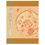 Le Jacquard Francais Fleurs a Croquer Orange Cotton Tea Towel