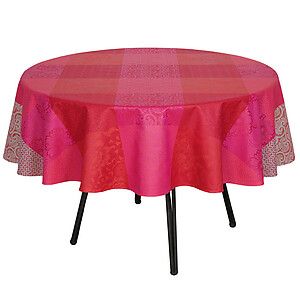 Le Jacquard Francais Fleurs de Kyoto Cherry Cotton Table Linens