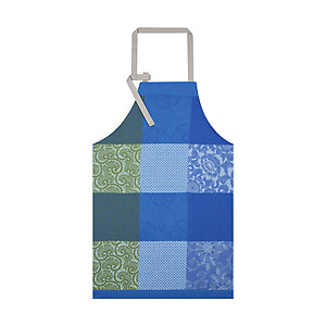 Le Jacquard Francais Fleurs de Kyoto Indigo Cotton Apron