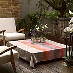 Le Jacquard Francais Fleurs Gourmandes Beige Cotton Table Linens