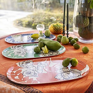 Le Jacquard Francais Escapade Tropicale Orange Oval Tray