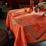 Le Jacquard Francais Foret Enchantee Orange Cotton Table Linens