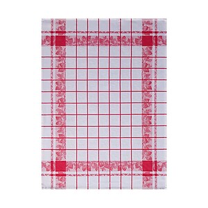 Le Jacquard Francais Fraises Red Cotton Tea Towel
