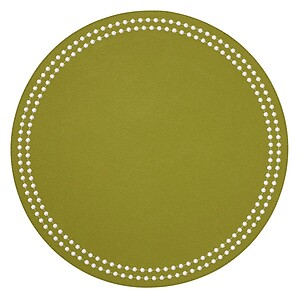 Bodrum Pearls Grass Green and White Easy Care Placemats - Set of 4
